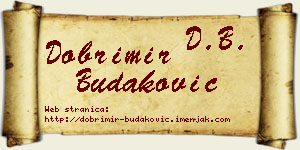 Dobrimir Budaković vizit kartica